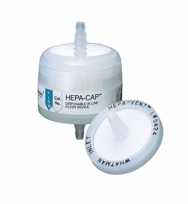 HEPA-VENT 50 mm Disc, inlet 1/4 to 3/8" stepped barb, outlet 1/4 to 3/8" stepped barb (10 pcs) 6723-5000