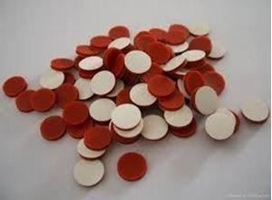 Picture of 8mm x 0.065" Red PTFE/Silicone Septa 606550-08