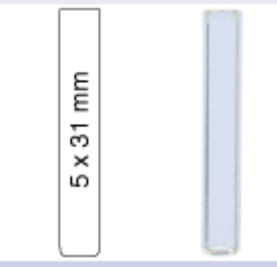 Picture of Micro-insert, N 8|N 11, 5.0x31.0 mm, 0.25 mL, flat bottom, clear 702005