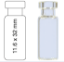 Picture of Crimp neck vial, N 11, 11.6x32.0 mm, 1.5 mL, small opening, flat bottom, clear 70201CG