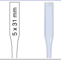 Micro-insert, N 8|N 11, 5.0x31.0 mm, 0.1 mL, conical, 15 mm tip, clear  702968
