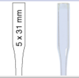 Picture of Micro-insert, N 8|N 11, 5.0x31.0 mm, 0.1 mL, conical, 15 mm tip, clear  702968