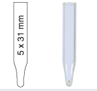 Micro-insert, N 8|N 11, 5.0x31.0 mm, 0.15 mL, conical, 9 mm tip, clear  702968.1