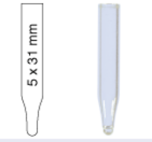 Picture of Micro-insert, N 8|N 11, 5.0x31.0 mm, 0.15 mL, conical, 9 mm tip, clear  702968.1