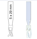 Micro-insert, N 8|N 11, 5.0x29.0 mm, 0.1 mL, conical, clear, spring  702824