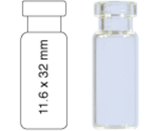 Picture of Crimp neck vial, N 11, 11.6x32.0 mm, 1.5 mL, flat bottom, clear 70201HP