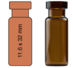 Picture of Crimp neck vial, N 11, 11.6x32.0 mm, 1.5 mL, flat bottom, amber  70201HP.2 
