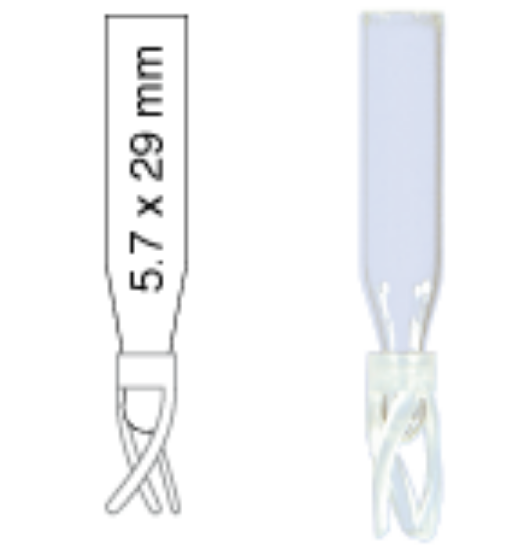 Picture of Micro-insert, N 9|N 10|N 11, 5.7x29.0 mm, 0.1 mL,conical, clear,spring,silanized  702818.1