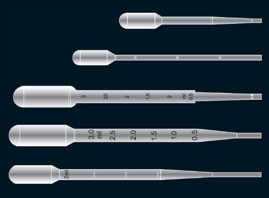 Picture of Transfer Pipette 3ml graduated MS TP3NS(500)