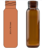Picture of Screw neck vial, N 18, 22.5x75.5 mm, 20.0 mL, rounded bottom, amber 702826.2