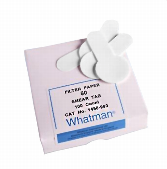 Grade 50 Filter for Quantitative Analysis, Thin, White Smear Tab Sheet (100 pcs) 1450-993