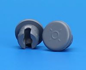 Picture of 20mm Gray Chlorobutyl Lyophilization Stopper - 2 Prong 5001L2-20