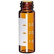 Silanized - 2.0mL Amber R.A.M.™ Vial, 12x32mm, with White Graduated Spot, 9mm Thread 32009E-12AZ