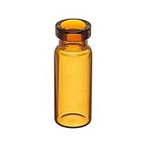 Silanized - 2.0mL LO (Large Opening) Amber Vial, 12x32mm, with White Graduated Spot, 11mm Crimp