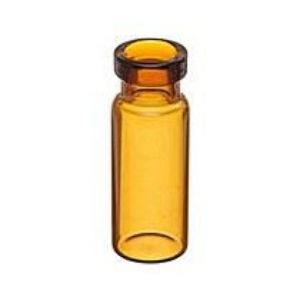 Picture of Silanized - 2.0mL LO (Large Opening) Amber Vial, 12x32mm, with White Graduated Spot, 11mm Crimp