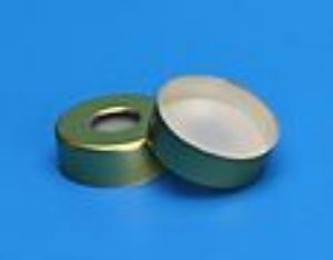 Picture of 20mm Gold Tin Plate Magnetic Seal, 5mm Hole, 0.131" PTFE/Butyl Rubber Lined 5144TP5-20