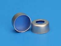 11mm Silver Seal, 1mm Thick Clear PTFE/Blue Silicone Septa, Ultra Low Bleed 5150UL-11