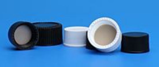 Picture of 13-425mm Solid Top, White Polypropylene Cap, PTFE/F217 Lined 5360-13W