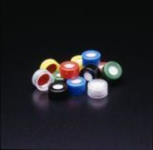 Picture of 9mm R.A.M.™ Smooth Cap, Royal Blue, Bonded Clear PTFE/Blue Silicone Ultra Low Bleed Septa - Mass Spec 5395U1F-09RB