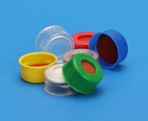 Picture of 11mm Blue Poly Crimp™ Seal, PTFE/Silicone with Slit Lined [Patented] 5570-11B