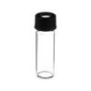 Picture of Clear 8-425mm Threaded Vial, 12x32mm, Flangeless Black Polypropylene Cap, PTFE/Silicone Septa, 0.045" 804550L-1232