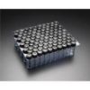 Picture of Clear 9mm Thread Vial w/Grad. Spot, 12x32mm,  0.040" PTFE/Butyl Rubber Septa, Smooth Royal Blue Cap  80494EF-12RB