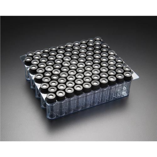 1 Dram, 15x45mm Vial, 13-425mm Thread, Black Polypropylene Solid Top Cap, PTFE/F217 Lined 84020-1545