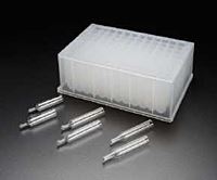 700µL Glass Flat Tip Tapered Inserts, 8x37mm, for 96 Deep Square Well Plates 4070FT-837