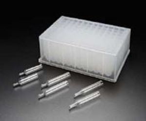 Picture of 1.2mL Glass Round Bottom Vials, 8x46mm, for 96 Deep Square Well Plates 4120RB-846