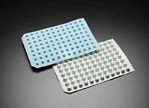 Picture of 96-Well Pierceable Cap Mat, Clear PTFE/Orange Silicone Lined with Slit, for Crimp Top or Flanged Inserts in MicroPlates 96075FW-812