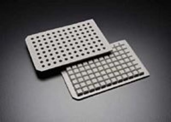 Picture of Round Well - Molded Gray PTFE/Silicone Mat for Standard 96 Well Plates  996050MR-96