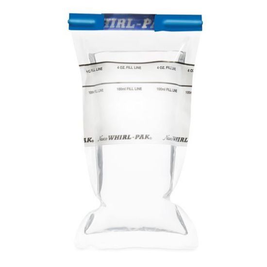 Picture of Whirl-Pak® Write On Bags - 4 oz. (118 ml) - Box of 500 - Blue Tape on B01062(BT)