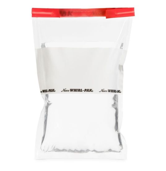 Picture of Whirl-Pak® Write On Bags - 18 oz. (532 ml) Box of 500 - Red Tape on B01065(RT)