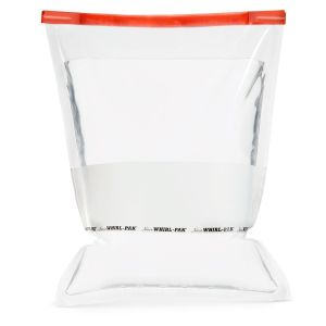 Picture of Whirl-Pak® Write On Bags - 55 oz. (1,627 ml) - Box of 500 - Red Tape on B01195(RT)