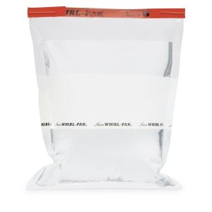 Picture of Whirl-Pak® Write On Bags - 24 oz. (710 ml) - Box of 500 - Red Tape B01297(RT)