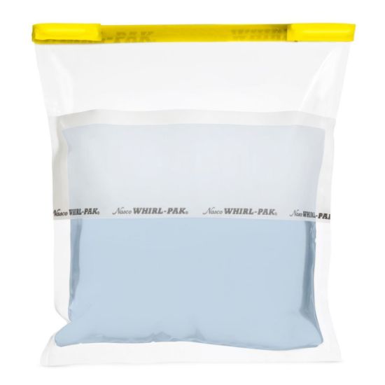 Picture of Whirl-Pak® Write On Bags - 24 oz. (710 ml),  3.0mil, - Box of 500 - Yellow Tape B01297WA