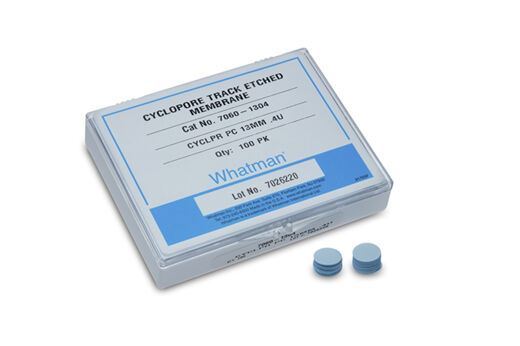 Cyclopore Polycarbonate Membrane, 0.1 µm pore size, 25 mm circle (100 pcs) 7060-2501