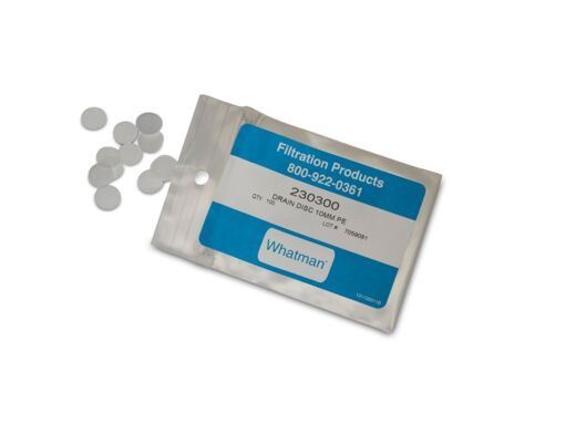 Polyester Drain Disc, 37 mm, PE, membrane filter accessories 230800