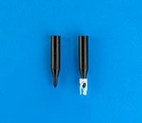 250µL Black Polypropylene Big Mouth Conical Limited Volume Insert, 6x31mm, Precision-Formed Interior, No Spring 4025P-631BK