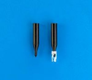 Picture of 250µL Black Polypropylene Big Mouth Conical Limited Volume Insert, 6x31mm, Precision-Formed Interior, No Spring 4025P-631BK