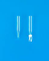 250µL Glass Big Mouth Conical Limited Volume Insert, 6x29mm, Pulled Point Interior, w/Bottom Spring 4025BSFT-629