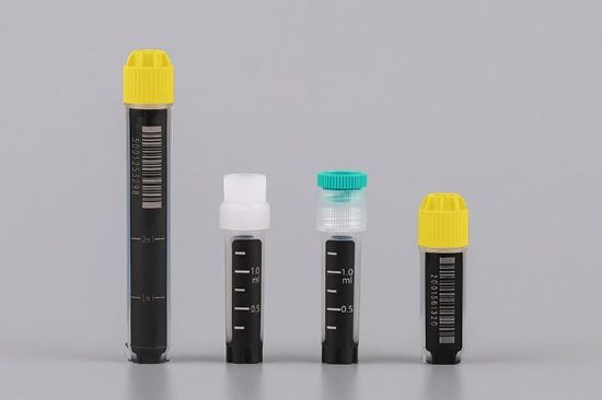 Picture of 3D Barcode 1.9 mL Cryogenic Vial, SBS Format, Compatible with Brooks System,  Self-Standing, External Thread, Caps on, Sterile, 48/Pk 612041
