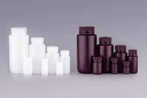 Picture of 30 mL Round PP Storage Bottle, Amber, PP, Wide Mouth, Sterile, 10/pk, 200/cs 337201