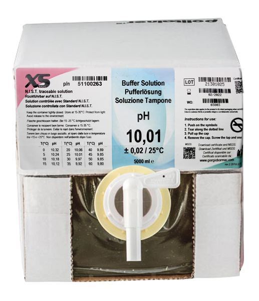 1x5Lt XS buffer solution pH 10,01  ± 0,02 / 25°C colourless with N.I.S.T certificate, 51100263