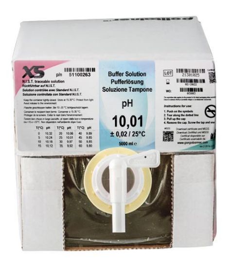 Picture of 1x5Lt XS buffer solution pH 10,01  ± 0,02 / 25°C colourless with N.I.S.T certificate, 51100263