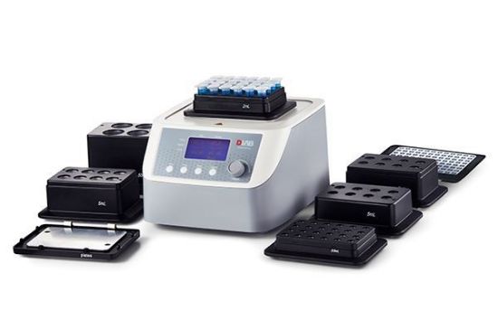 Picture of Accessories of Thermo Mix(Quick change,magnetic mounting),Gray, Heating block, used for 0.5mL tubes, 24 holes 18900446