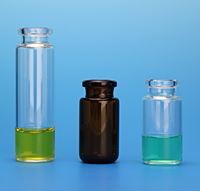 20mL Amber Headspace Vial, 23x75mm (for CTC PAL, Perkin Elmer), Beveled Bottom, 20mm Beveled Crimp Top 32020A-2375A(100)