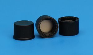 Picture of 8-425mm Solid Top, Black Polypropylene Cap, PTFE/F217 Lined MSVC5360-08(100)