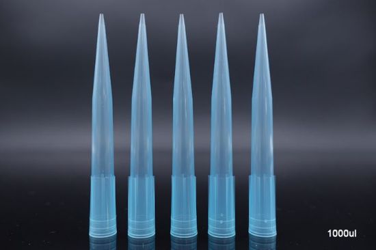 Picture of 1000 μl Universal Pipette Tips, Blue, Racked, Sterile, 1000/box 303216