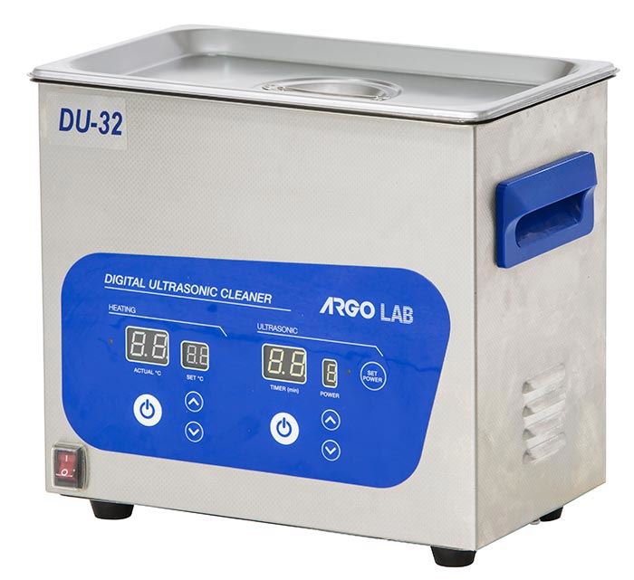 DU-32 Digital ultrasonic cleaner, max capacity 3,2 L, Temperature range to 80°C, Timer 1-99min, 41300333